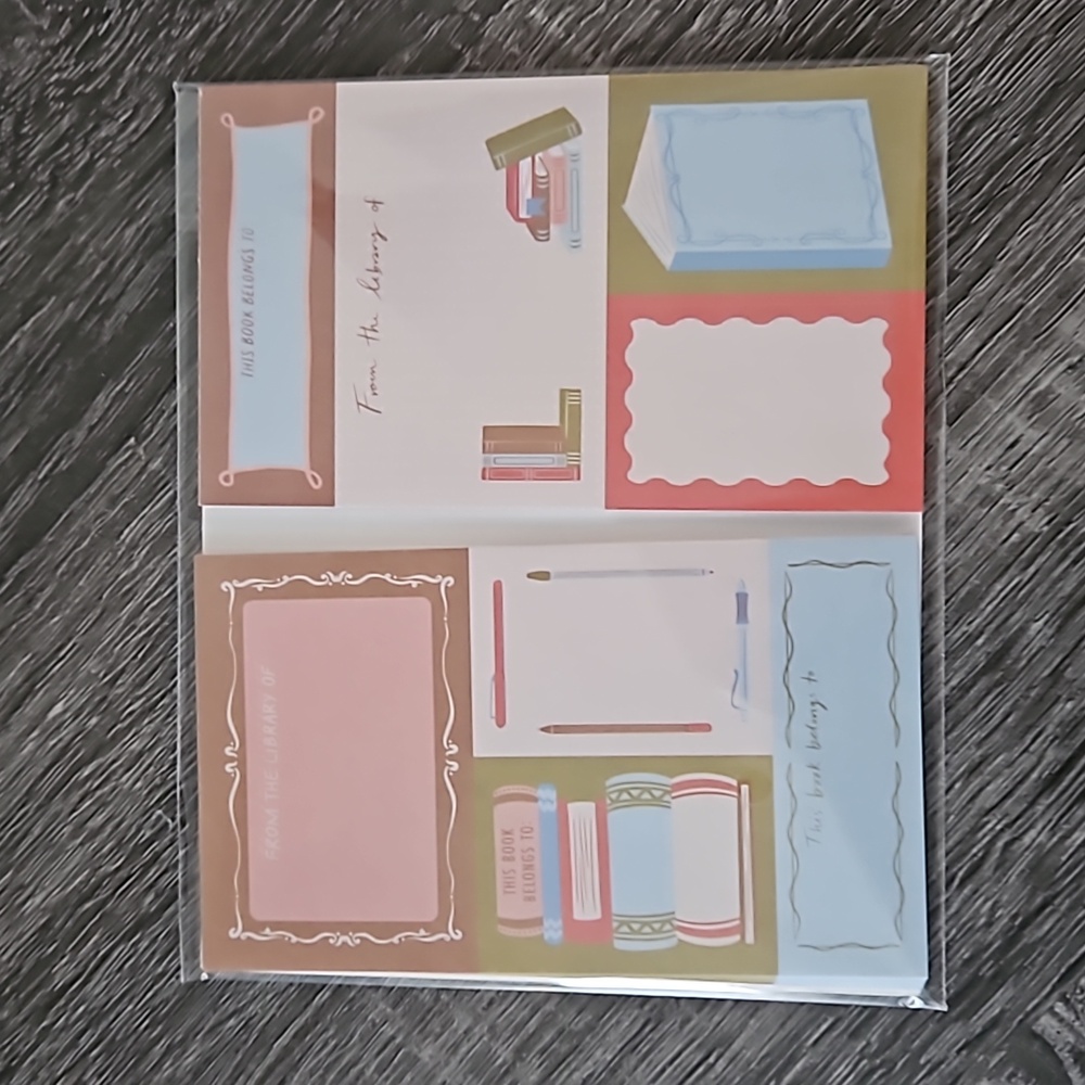 New Sealed Pack of 80 Customizable Book Plate Stickers from Barnes and Noble